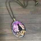 Women's Starry Night Cat Resin Pendant Pi-Mart
