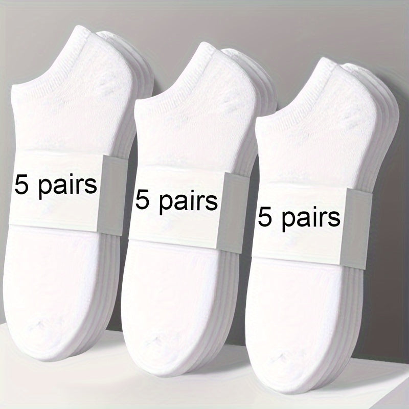 15 Pairs Unisex Low Cut Socks - Fashionable Solid Colors, Ultra-Soft & Featherweight - Ideal for Everyday Wear, Versatile Ladies & Gents Stockings & Hosiery Value Pack Lootquake LLC