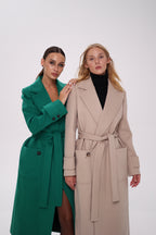 Eliza Classic Cashmere Wool Blend Overcoat in Nude - SJB-DIAMOND ELITES