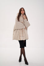 Genuine Polar Fox Boucle Down Coat - SJB-DIAMOND ELITES