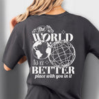 Letter 2D Printed Starry Sky Earth Cotton T-Shirt Lootquake LLC