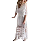 V-neck Lace Stitching Bohemian Style Dress Lootquake LLC