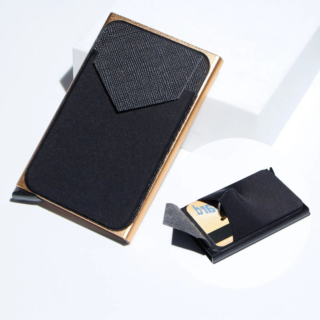 Metal Card Holder, Money Clip Aluminum Alloy Lycra Cloth - SJB-DIAMOND ELITES