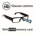 HD 1080P Smart Glasses Camera | Digital Video Recorder, 64GB Memory Card, Black ABS Frame, Rechargeable Battery, Eye Protection, HD Lens, Lightweight & Stylish Design, Sports Action Camera Lootquake LLC