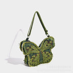 Design washed denim bag, butterfly shaped bag, punk denim bag, shoulder bag, backpack purse for women - SJB-DIAMOND ELITES
