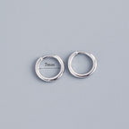 Stainless Steel Minimalist Huggie Hoop Earrings Pi-Mart