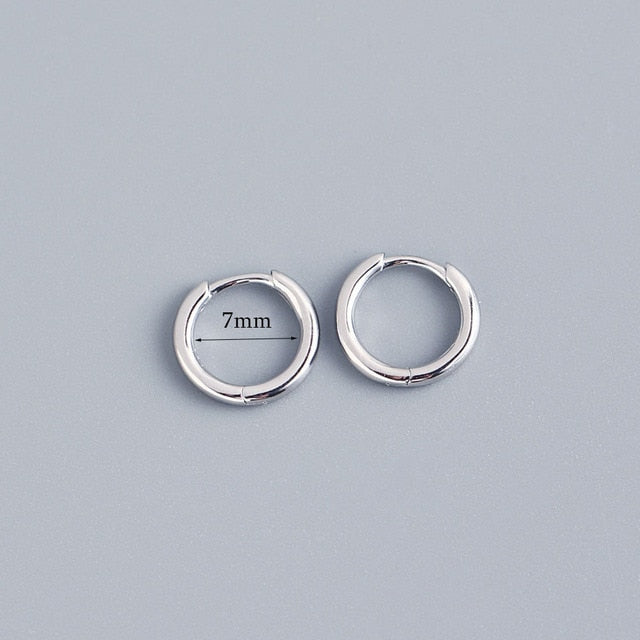 Stainless Steel Minimalist Huggie Hoop Earrings Pi-Mart