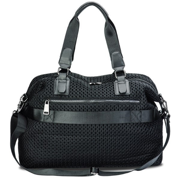 Oversized Tote Crossbody Travel bag Mesh Simple Leisure Big Solid Nylon Laser Hold Shoulder Purse Detachable Strap SHOMICOBOUTIQUE