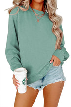 Solid Color Crew Neck Coat Long Sleeve Hoodie - SJB-DIAMOND ELITES