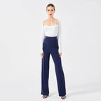 Solid Color Casual Pants Slim, High-waisted Bell Bottoms - SJB-DIAMOND ELITES