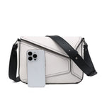 Small Women's Crossbody Bag with Square Purse and Geometrical Patchwork flapover crossbody purse - SJB-DIAMOND ELITES