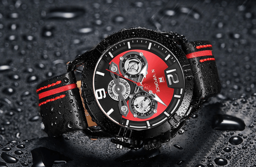 Waterproof  Quartz  Man Leather Sport Wrist Watch  Luxury Unique Design Perfect Gift - SJB-DIAMOND ELITES
