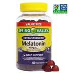 Spring Valley Non GMO Melatonin Vegetarian Gummies, Blueberry, 10 mg, 120 Count Value Size EasyOptionXY LLC