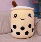 Cute Fruit Drink Plush Stuffed Soft Strawberry Milk Tea Plush Boba Tea Cup Toy Bubble Tea Pillow Cushion Kids Gift Pi-Mart