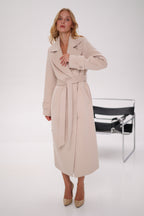 Camille Cashmere Blend Coat in Beige - SJB-DIAMOND ELITES