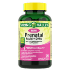 Spring Valley Mini Prenatal Multi + DHA Complete Multivitamin/Multimineral Supplement Mini Softgels, 120 Count EasyOptionXY LLC