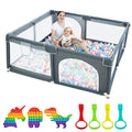 Play Pen For Babies And Toddlers, Baby Play Yard With Gate For Limited Space 47x47x26  Baby Fence With Breathable Mesh, Safety Indoor & Outdoor Activity Center Pi-Mart