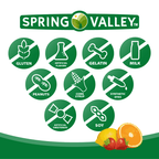 Spring Valley Digestive Health Fiber Supplement Gummies, Orange Lemon Strawberry, 150 Count