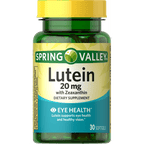 Spring Valley Lutein with Zeaxanthin Dietary Supplement, 20 mg, 30 Count