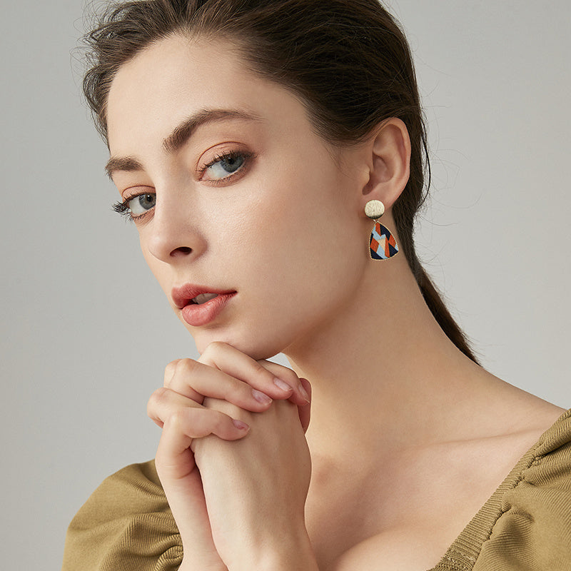 Simple long earrings Pi-Mart
