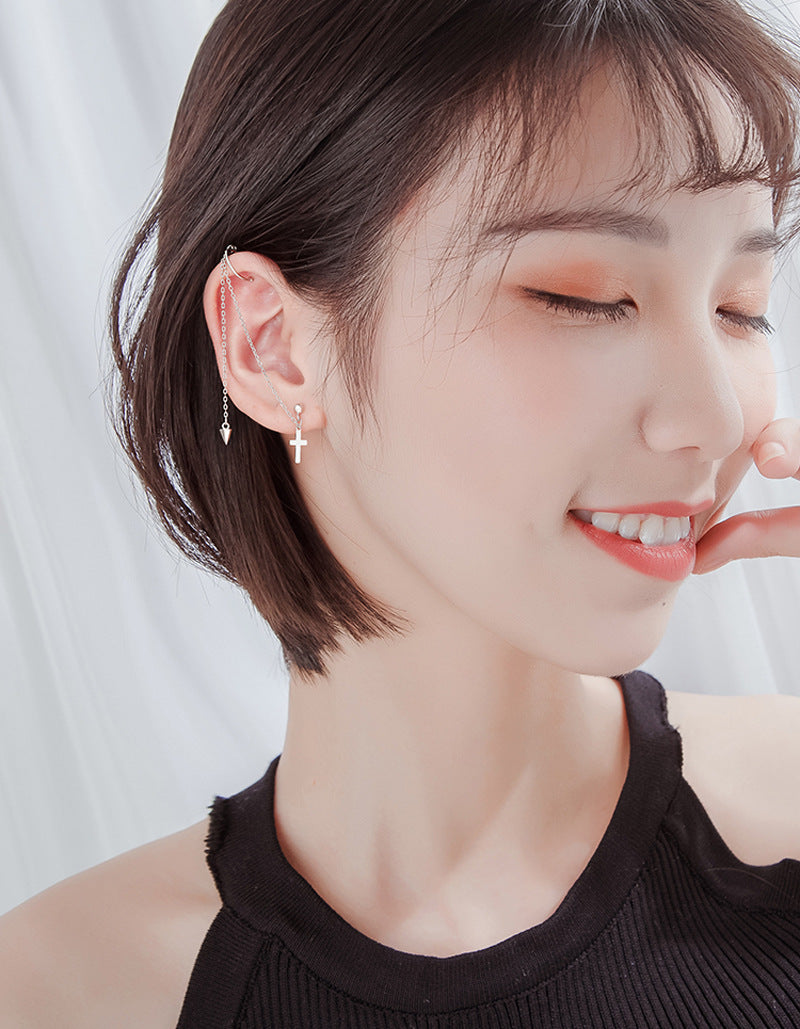 Single cross earring Pi-Mart