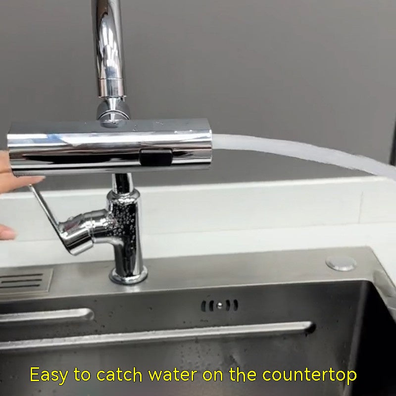 Kitchen Faucet Waterfall Outlet Splash Proof Universal Rotating Bubbler Multifunctional Water Nozzle Extension Kitchen Gadgets Pi-Mart
