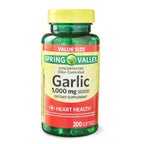 Spring Valley Odor-Controlled Garlic Softgels Dietary Supplement Value Size, 1,000 mg, 200 Count EasyOptionXY LLC