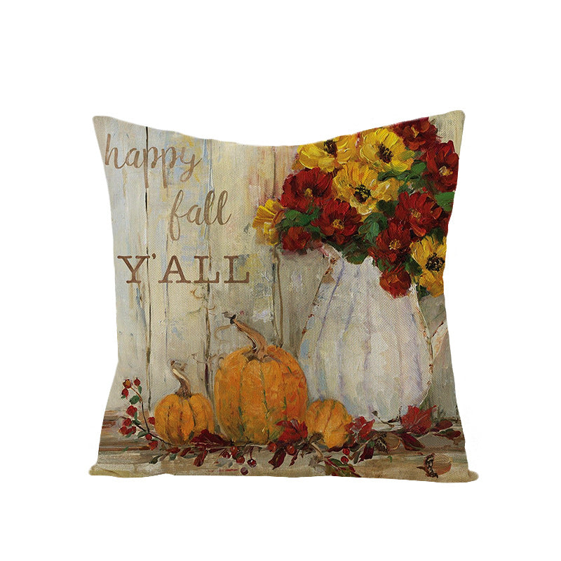 Linen Cushion  Office Sofa Cushion Cover Pi-Mart