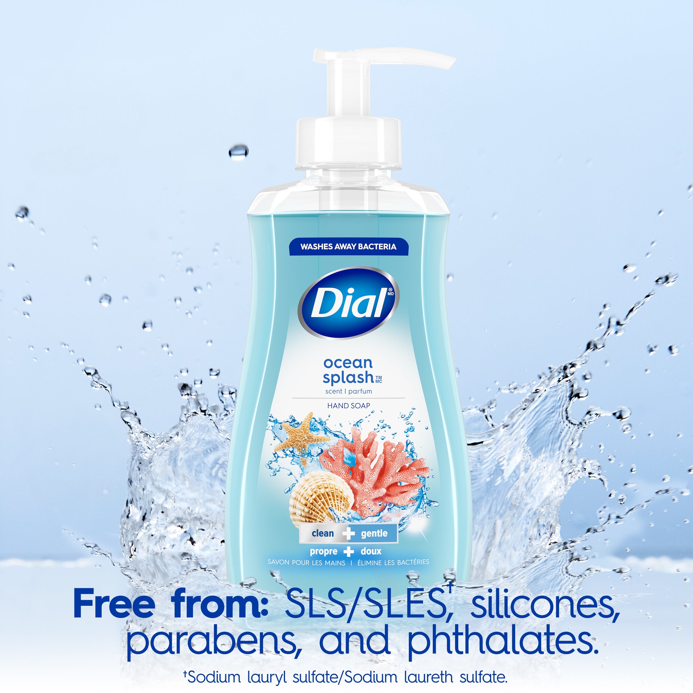 Dial Liquid Hand Soap, Ocean Splash, 7.5 fl oz