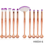 The Shell Makeup Brush Set - Purple bristles Pi-Mart