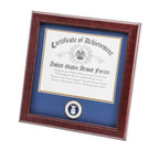 US Air Force Certificate of Achievement Frame with Medallion (8 x 10 inch) The Military Gift Store