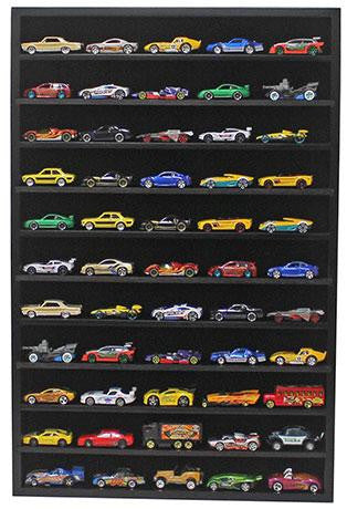 Flag Connections Hot Wheels Matchbox 1/64 Scale Model Cars Display Case Cabinet - NO Door (Black) The Military Gift Store
