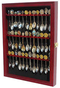 Flag Connections Tea Spoon Souvenir Spoon Display Case Rack Cabinet, Real Glass Door The Military Gift Store