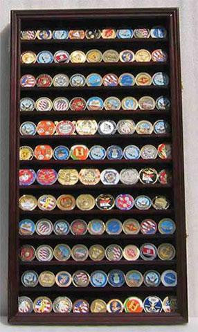 Flag Connections LOCKABLE Military Challenge Coin Display Case Cabinet Rack Holder The Military Gift Store