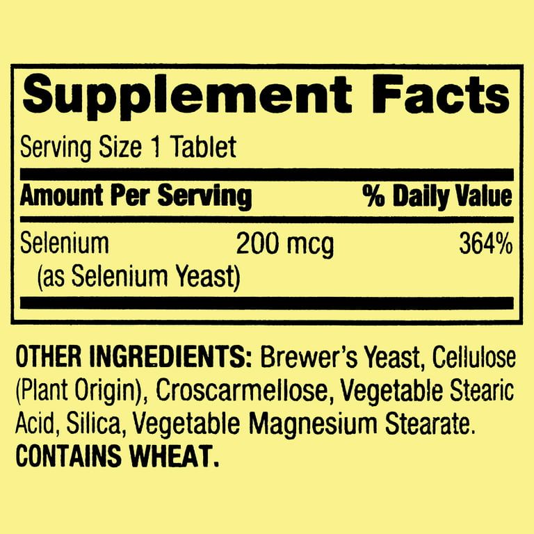 Spring Valley Selenium Immune Health Dietary Supplement Tablets, 200 mcg, 100 Count EasyOptionXY LLC