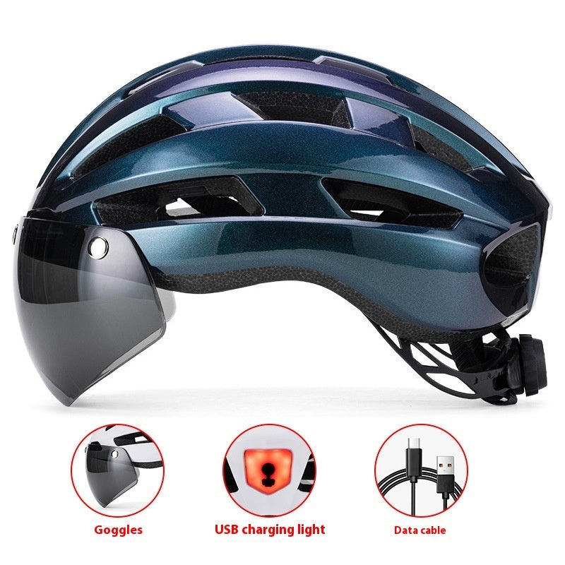 Magnetic Suction Goggles Unisex Mountain Highway Color Changing Cycling Bicycle Helmet Lootquake LLC