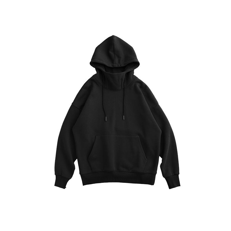 Stand-up collar oversize drop shoulder hoodie Pi-Mart