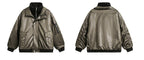 American-style Fake Two-piece Suede Bomber Jacket Cotton-padded Jacket Pi-Mart