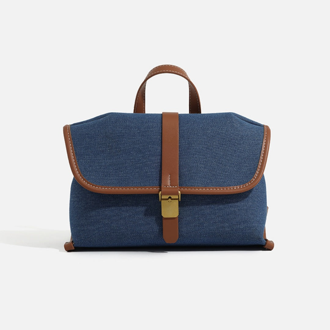 Denim messenger bag, women's casual canvas handbag, tote square bag - SJB-DIAMOND ELITES