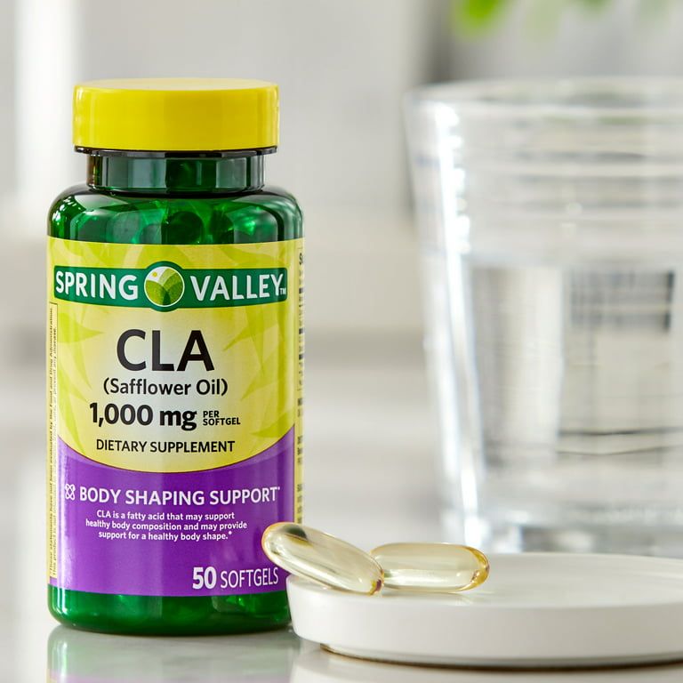 Spring Valley CLA (Safflower Oil) Softgels Dietary Supplement, 1,000 mg, 50 Count EasyOptionXY LLC
