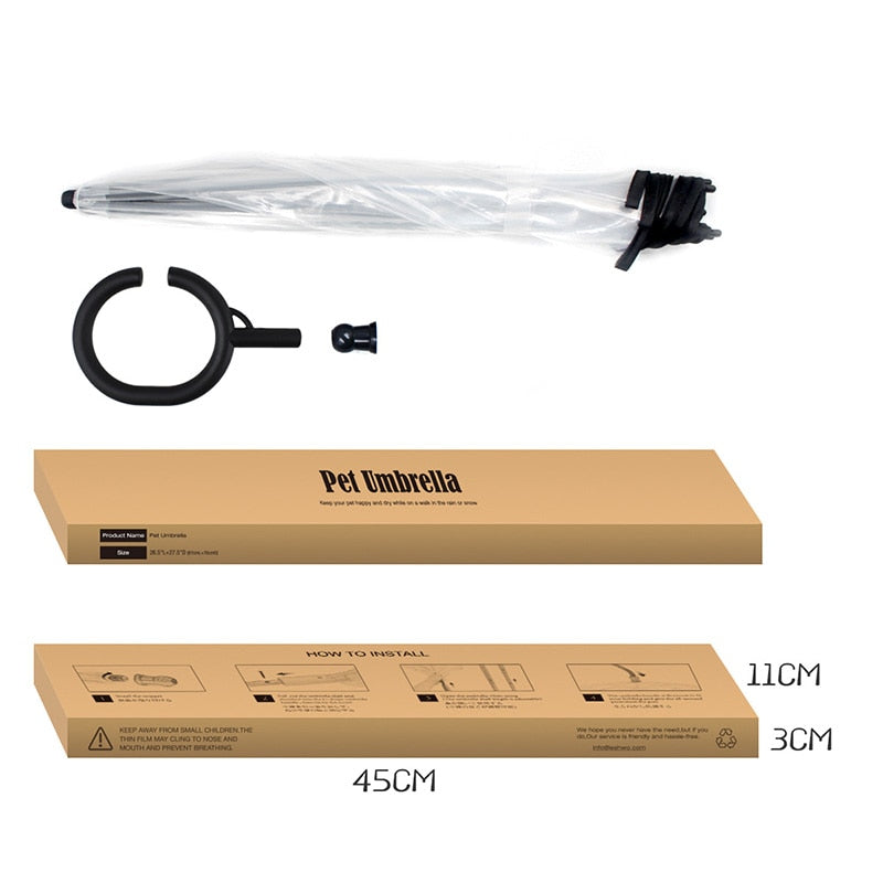 Pet Transparent Umbrella - SJB-DIAMOND ELITES