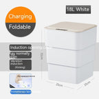 Smart Trash Can With Lid For Bedroom And Living Room Kitchen Storage Box Trash Can Induction Small Car Box Automatic Smart Dustbin Smart Trash Bin Pi-Mart
