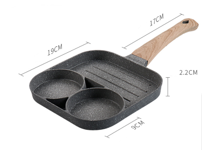 Four Hole Omelette Pan, Non-stick Pan Pi-Mart