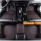 Fully Surrounded Car Leather Floor Mat Pad All Weather Protection Pi-Mart