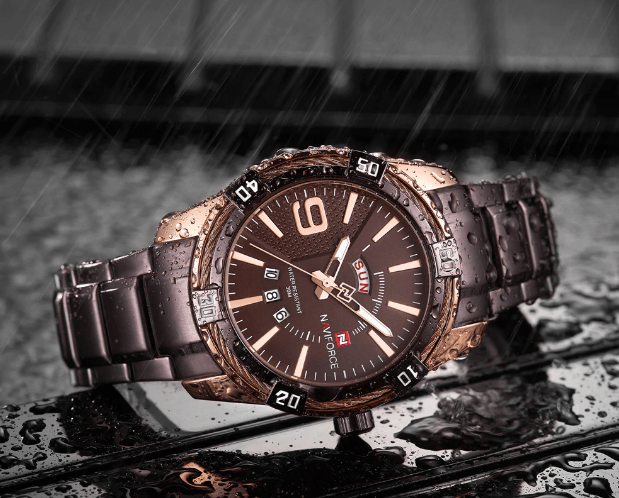 Men's  Luxury Stainless steal Waterproof Watch With Day And Date Display Unique Design Perfect Gift In Modern Metal Men  Wrist Watch Design - SJB-DIAMOND ELITES