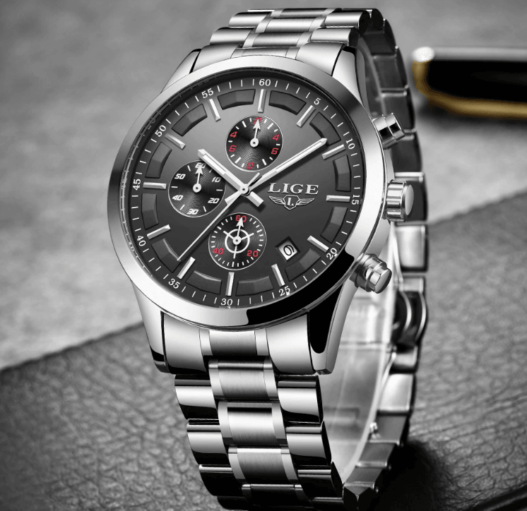 Men's Waterproof  Watch With Chronometers And Date Display Unique Design Perfect Gift Stevvex