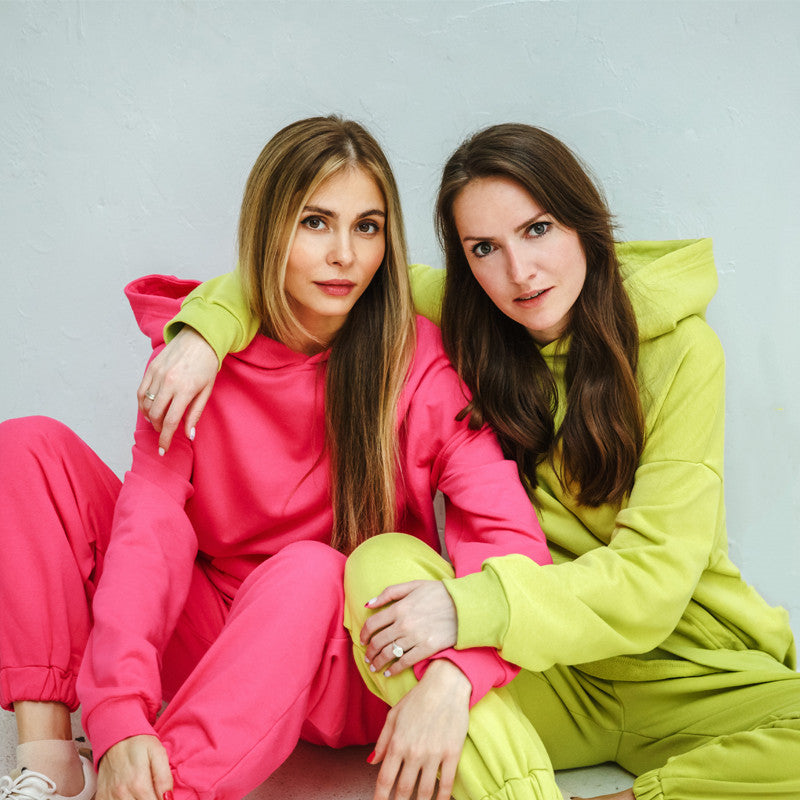 Women's Hoodie And Sweatpants White Sportswear Two-piece Suit Pi-Mart