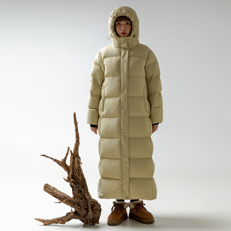 Down Jacket Goose Down Outdoor Thickened Ultra-long Coat Pi-Mart