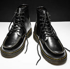 Men's High-Top Cowhide Martin Trendy Tooling Boots Pi-Mart