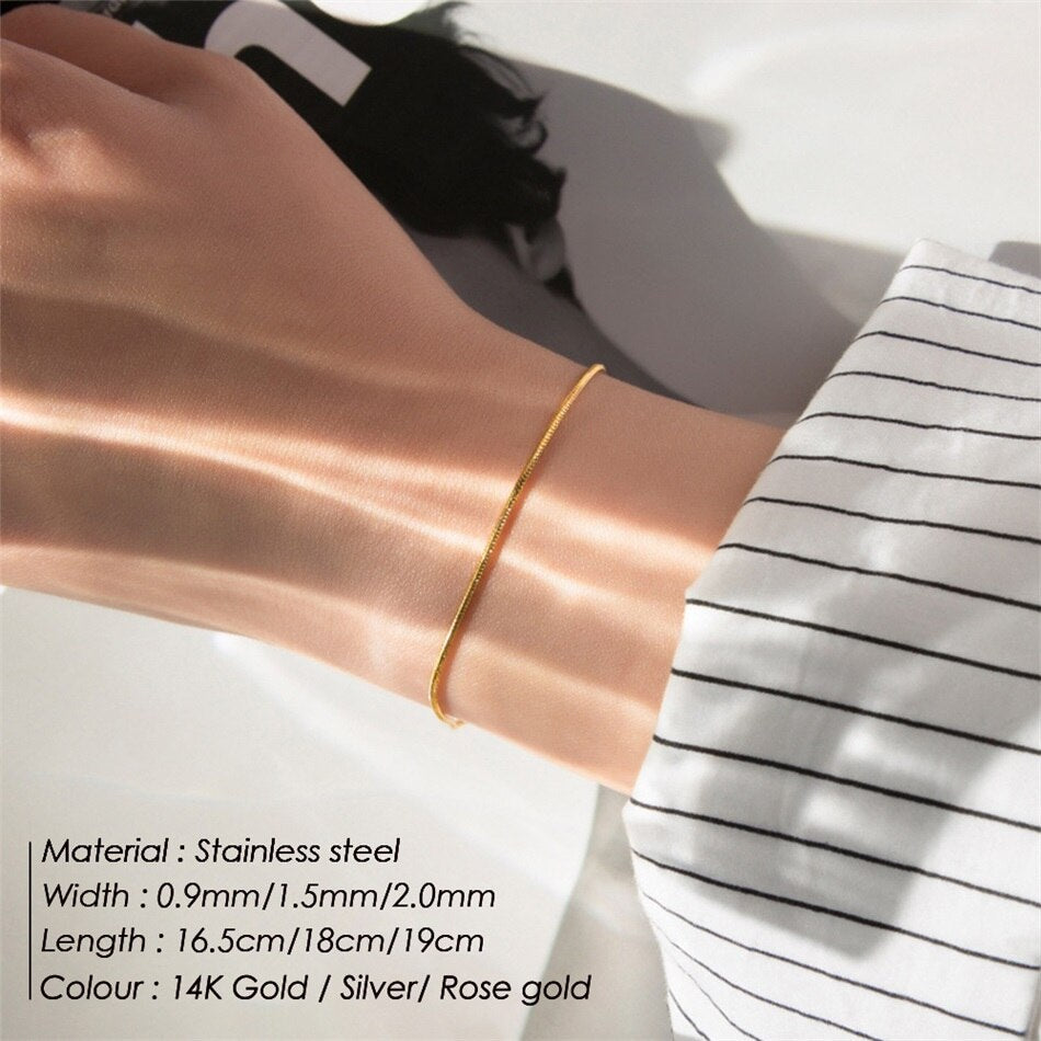 Stainless Steel Snake Chain Bracelet Pi-Mart